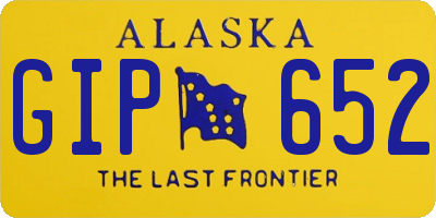 AK license plate GIP652