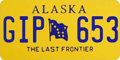 AK license plate GIP653