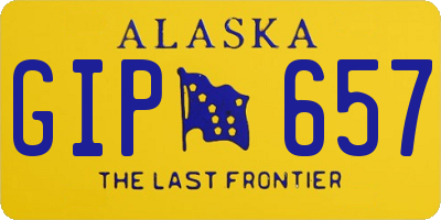 AK license plate GIP657