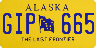 AK license plate GIP665