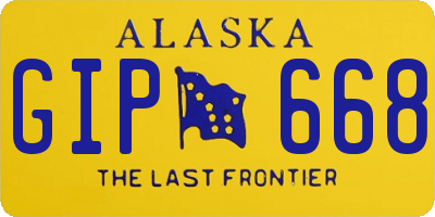 AK license plate GIP668