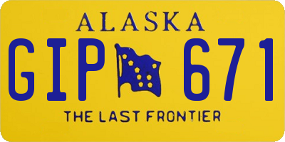 AK license plate GIP671