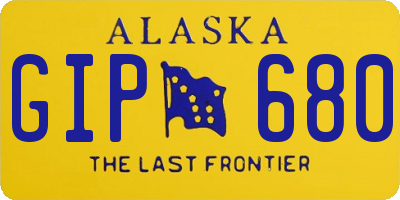 AK license plate GIP680