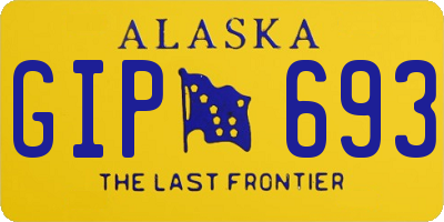 AK license plate GIP693