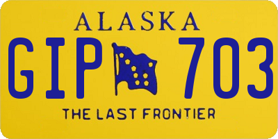 AK license plate GIP703