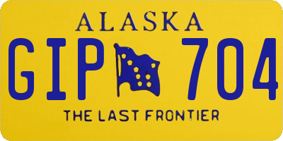 AK license plate GIP704