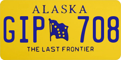 AK license plate GIP708
