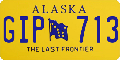 AK license plate GIP713