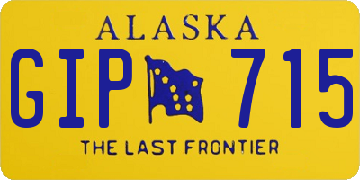 AK license plate GIP715