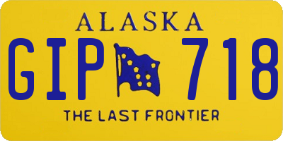 AK license plate GIP718