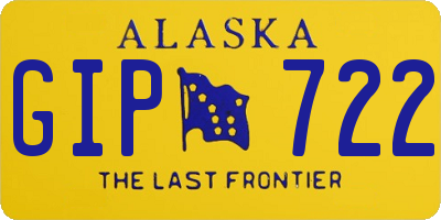 AK license plate GIP722