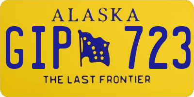 AK license plate GIP723