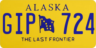 AK license plate GIP724