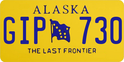 AK license plate GIP730
