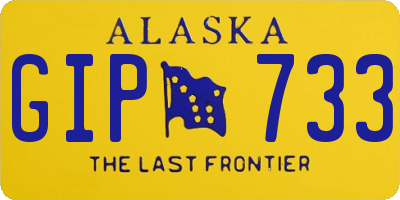 AK license plate GIP733