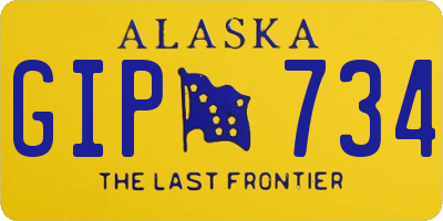 AK license plate GIP734