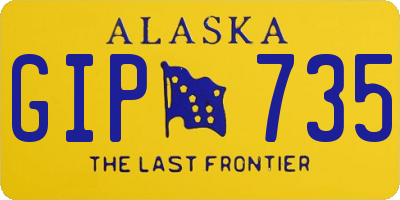 AK license plate GIP735