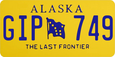 AK license plate GIP749