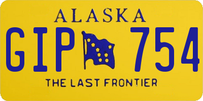 AK license plate GIP754
