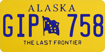 AK license plate GIP758