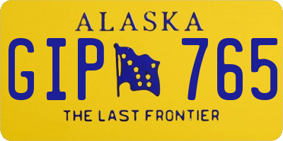 AK license plate GIP765