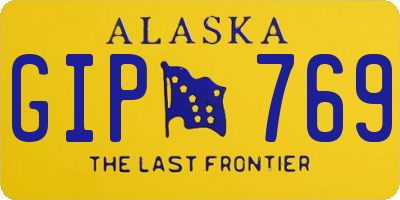 AK license plate GIP769