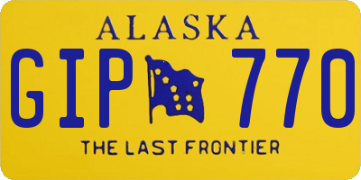 AK license plate GIP770