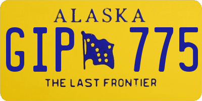 AK license plate GIP775