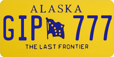 AK license plate GIP777