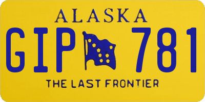 AK license plate GIP781