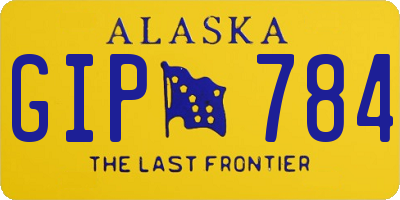 AK license plate GIP784
