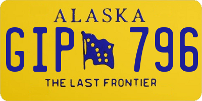 AK license plate GIP796