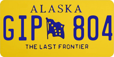 AK license plate GIP804