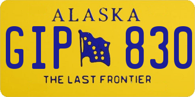 AK license plate GIP830