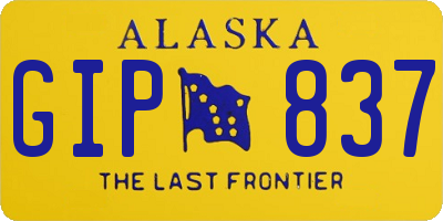 AK license plate GIP837