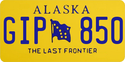 AK license plate GIP850