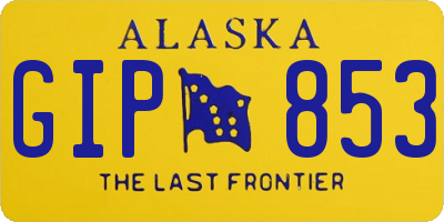 AK license plate GIP853