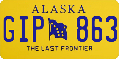 AK license plate GIP863