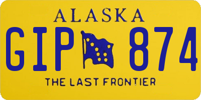 AK license plate GIP874