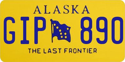 AK license plate GIP890