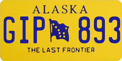 AK license plate GIP893