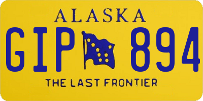 AK license plate GIP894