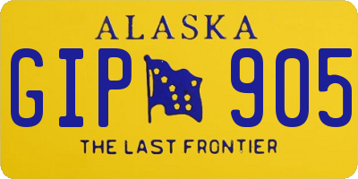 AK license plate GIP905
