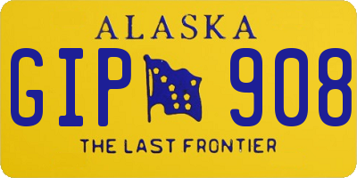 AK license plate GIP908