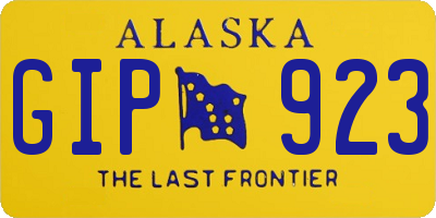 AK license plate GIP923