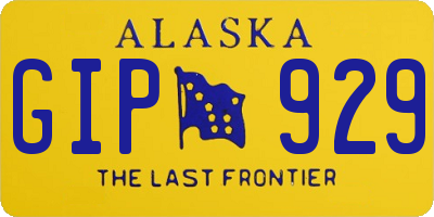 AK license plate GIP929