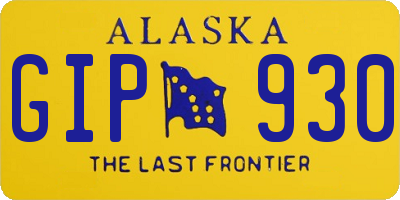 AK license plate GIP930