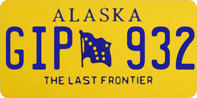 AK license plate GIP932