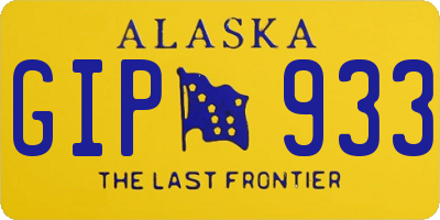 AK license plate GIP933