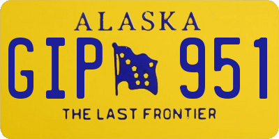 AK license plate GIP951